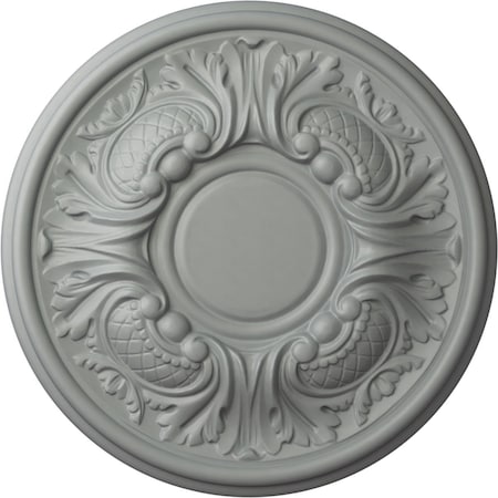 Ekena Millwork Wakefield Ceiling Medallion (Fits Canopies up to 3 5/8"), 11 3/4"OD x 1 1/4"P, Primed White CM11WA